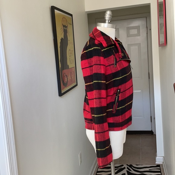 Thread & Supply Plaid Moto Jacket Size S 😘 - Picture 3 of 12